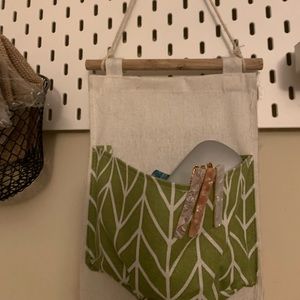 Green 3 pocket hanging bin